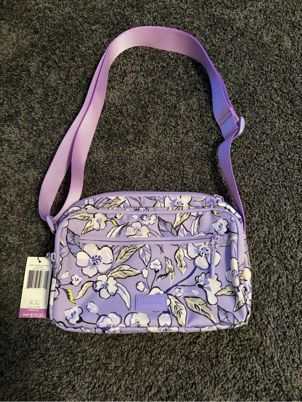 Vera Bradley Purple Floral Crossbody Bag